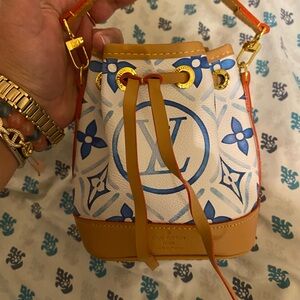 Louis Vuitton White and Blue Mini Bag